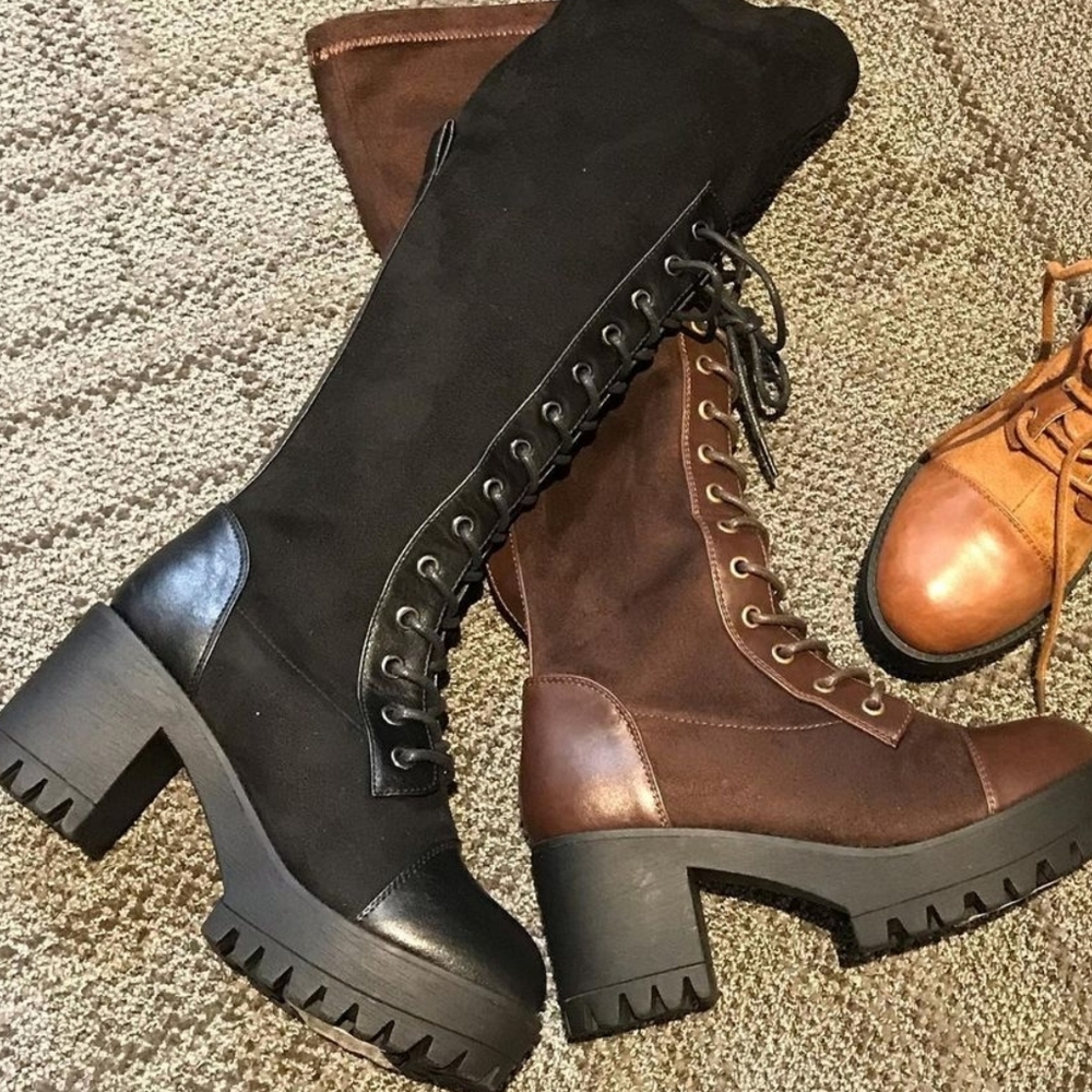 Marueco Knee High Boot - Black combat - Picture 3 of 3